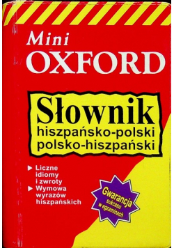 Słownik hiszpańsko polski polsko hiszpański Mini Oxford