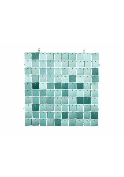 Panel cekinowy kwadraty blady turkus 30x30cm
