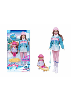 Lalka Anlily 30cm + dziecko i wózek