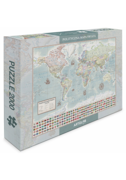 Puzzle 2000 Świat polityczny mapa stylizowana 1:42 000 000