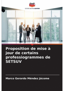 Proposition de mise à jour de certains professiogrammes de SETSUV