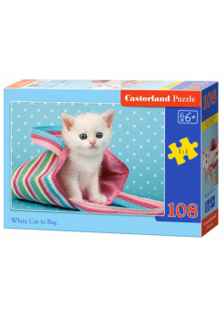Puzzle White Cat in Bag 108