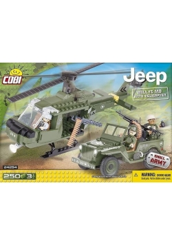 Small Army Jeep Willys MB z helikopterem