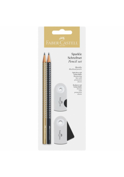 Zestaw sparkle & sleeve złoty/czarny blister faber-castell