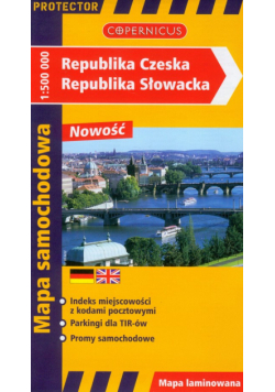 Republika Czeska, Republika Słowacka mapa samochodowa