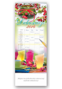 Kalendarz notatnikowy 2016 WN 2 Dekoracje