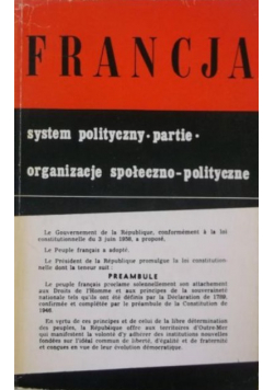 Francja system polityczny partie organizacje społeczno  -  polityczne