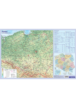 Podkładka mapa Polski fizyczna