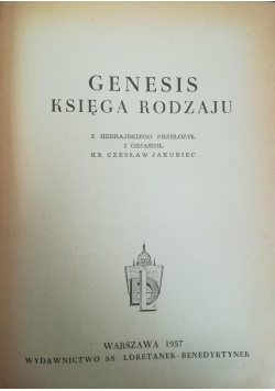 Genesis księga rodzaju