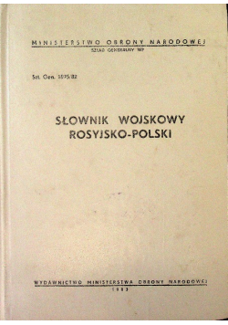 Słownik wojskowy rosyjsko-polski