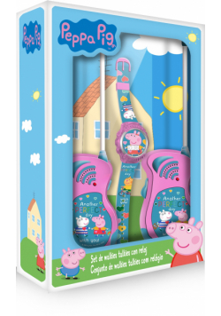 Walkie Talkie Peppa Pig z zegarkiem cyfrowym PP17047