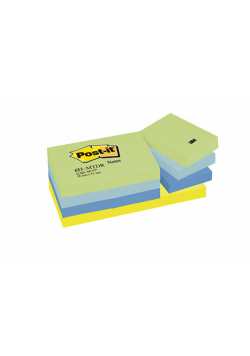 Bloczek samoprzylepny POST-IT 38x51mm, 12x100 kartek paleta marzycielska