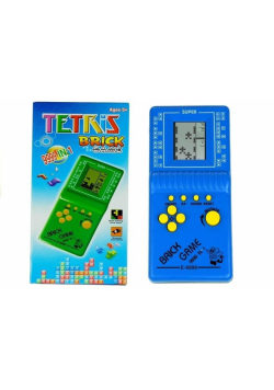 Gra elektroniczna tetris kieszonkowa niebieska