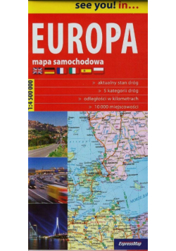 Europa mapa samochodowa 1:4 500 000