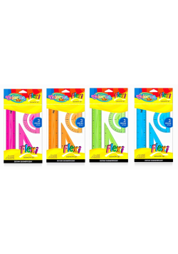 Zestaw geometryczny flexi 15 cm 3 elementowy 4 kolory Colorino Kids