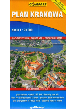 Plan Krakowa mapa turystyczna