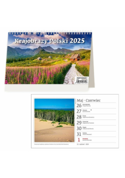 Kalendarz 2025 biurkowy tygodniowy Krajobrazy Polski