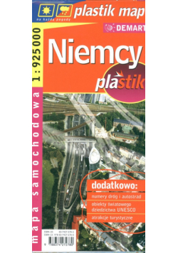 Niemcy 1:925 000 mapa samochodowa laminowana