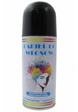Lakier do włosów czarny 125ml