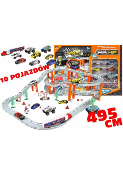 Tor samochodowy Rail Racing metalowe autka 12km/h