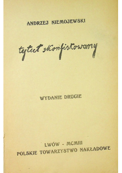 Tytuł skonfiskowany 1903 r.