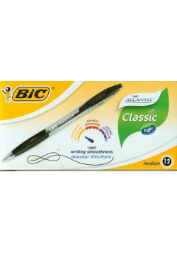 Długopis Atlantis Classic Czarny 12 sztuk