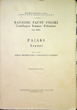 Katalog fauny Polski Część XXXIII Pająki Aranei