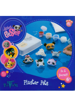 Littlest PetShop plaster pets - broszki z gipsu