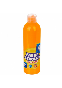 Farba szkolna naturalna tempera Astra 250 ml fluorescencyjna pomarańczowa