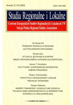 Studia regionalne i lokalne 3/2003