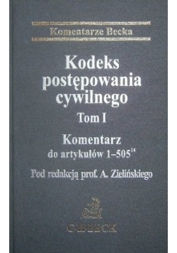 Kodeks postępowania cywilnego, tom I