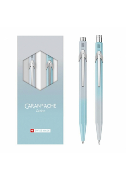 Długopis + ołówek Blue Lagoon błękitno-szary