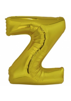 Balon foliowy litera Z złota 60x86cm