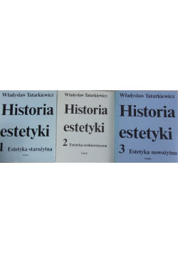 Historia estetyki Tom I do III