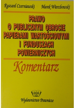Prawo o publicznym obrocie papierami wartościowymi i funduszach powierniczych