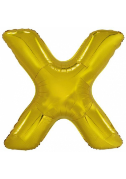 Balon foliowy litera X złota 81x86cm