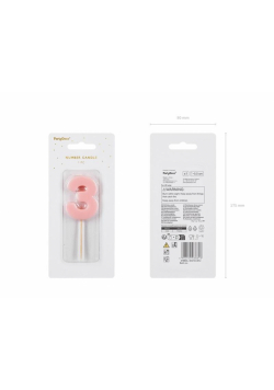 Świeczka 3 jasno różowa 5.5cm