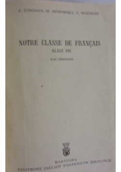 Notre classe de Francais klasa VIII