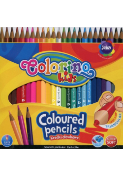 Kredki ołówkowe trójkątne Colorino Kids 24 kolory