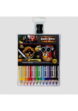 Kredki Bambino Angry Birds Star Wars 12 w drewnie z temperówką
