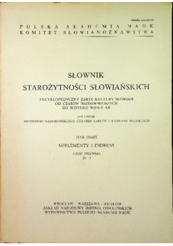 Słownik starożytności słowiańskich Tom 8