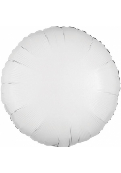 Balon foliowy metalik biały okrągły 43cm