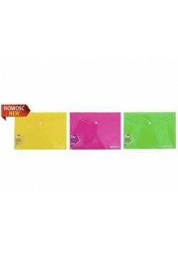 Teczka kopertowa A4 neon zatrzask mix ASTRAPAP