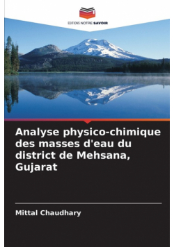 Analyse physico-chimique des masses d'eau du district de Mehsana, Gujarat