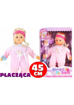 Płacząca lalka bobas w różowym uubranku + smoczek