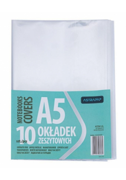 Paczka okładki zeszytowe A5 Astrapap bezbarwne 10 szt.