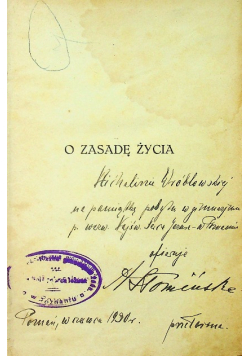 O zasadę życia nauki rekolekcyjne 1923 r.