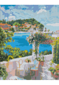 Diamentowa mozaika - Śniadanie nad morzem 40x50cm