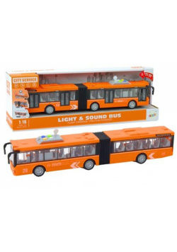 Autobus miejski 1:16 napęd światła dźwięki pomarań