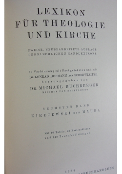 Lexikon fur Theologie und Kirche, 1934r.